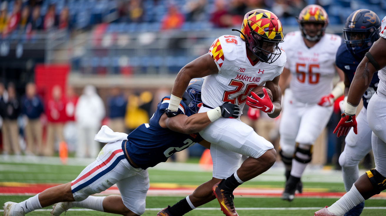 Maryland Terrapins Football vs UVA Football Match Player Stats