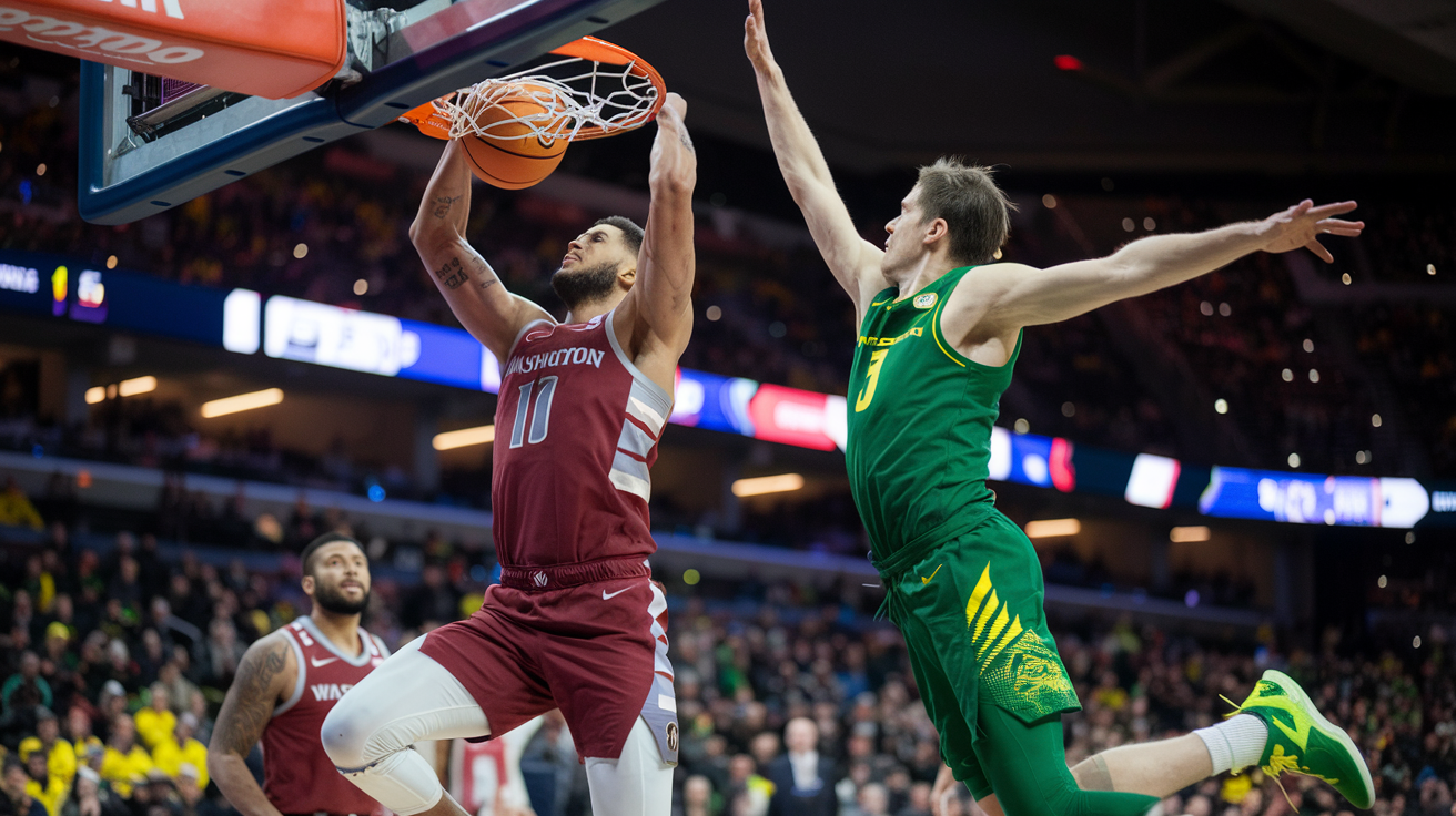 Washington Basketball vs Oregon Ducks Men's Basketball Match Player Stats