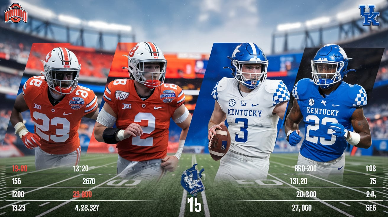 Ohio Bobcats Football vs Kentucky Wildcats Football Match Player Stats